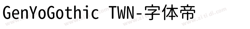 GenYoGothic TWN字体转换